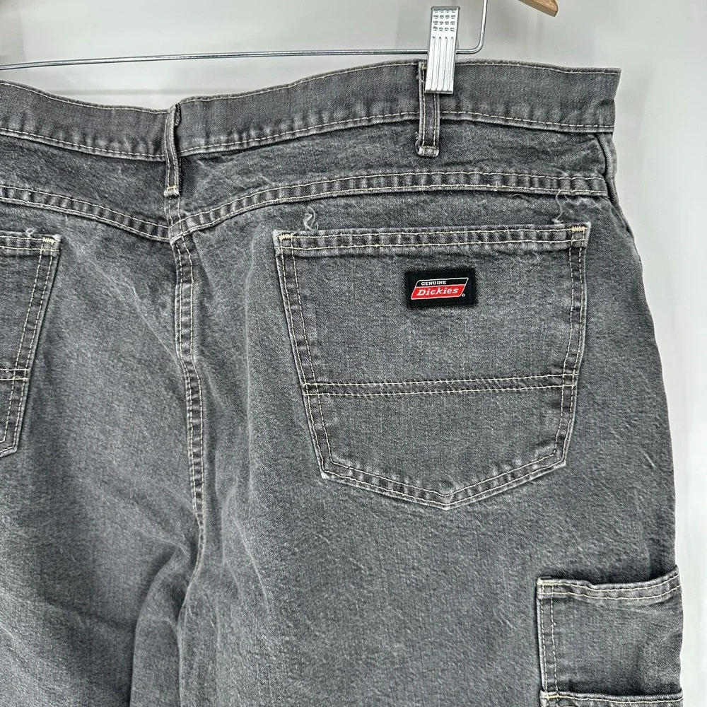 Dickies Men's Size 44 Dark Gray Denim Carpenter Work Shorts 100% Cotton Rugged#1